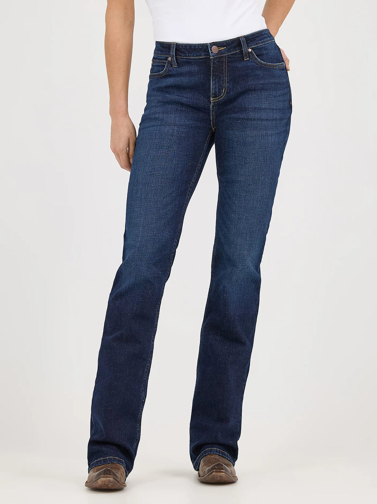 Wrangler Retro Women's Mae Mid Rise Bootcut Jean in Alayna