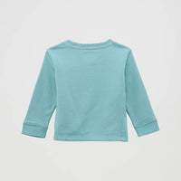 Wrangler Baby and Toddler Girl's L/S Western Crewneck Sweatshirt in Blue Steer