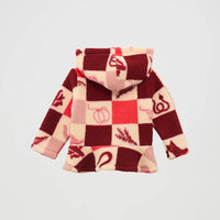 Wrangler Baby & Toddler Girl's Ruffle Hem Sherpa Zip Jacket in Pink