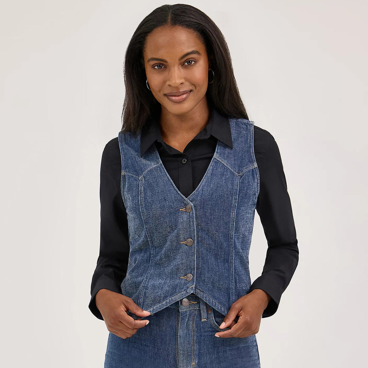 Wrangler Retro Women's Airy Denim Vest in Blue