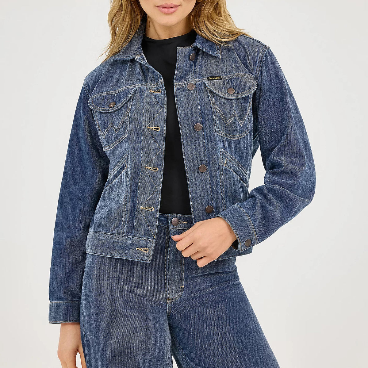 Wrangler Retro Women's Airy Denim Jacket in Blue