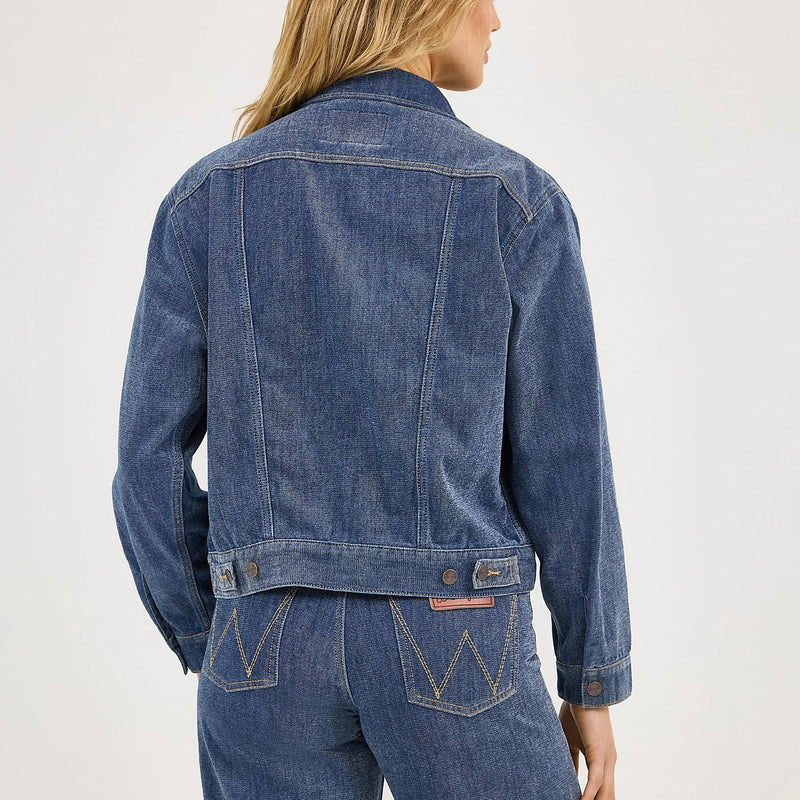 Wrangler Retro Women's Airy Denim Jacket in Blue