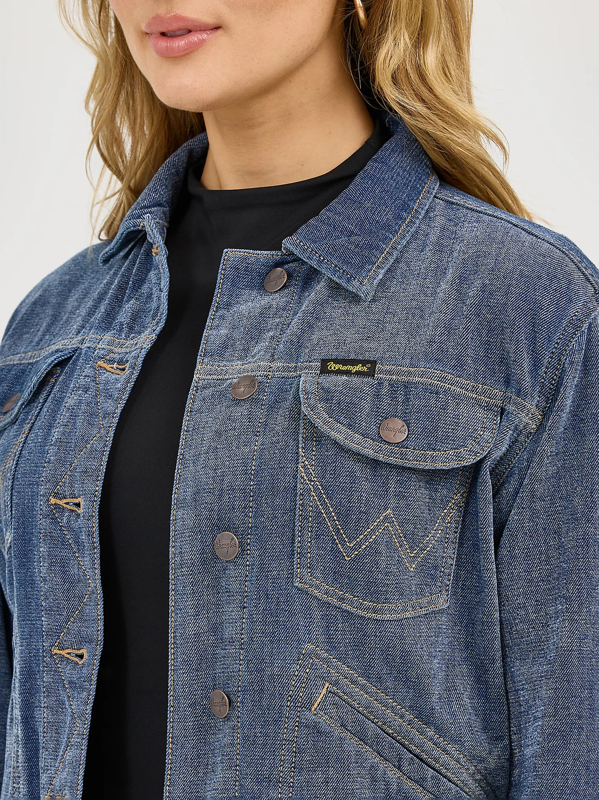 Wrangler Retro Women's Airy Denim Jacket in Blue