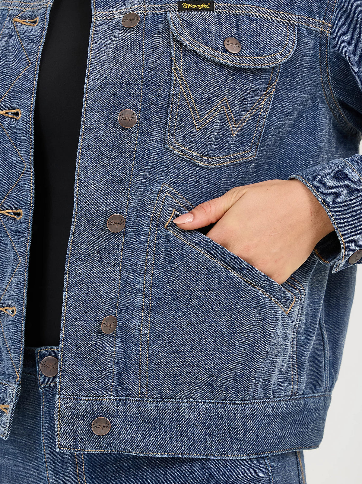 Wrangler Retro Women's Airy Denim Jacket in Blue