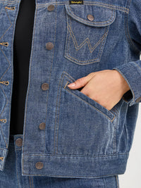 Wrangler Retro Women's Airy Denim Jacket in Blue