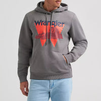 Wrangler Men's W Desert Graphic Hoodie in Grey Heather