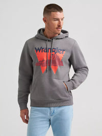 Wrangler Men's W Desert Graphic Hoodie in Grey Heather