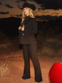 Wrangler x Lainey Wilson Wrancher Flare Pant in Black