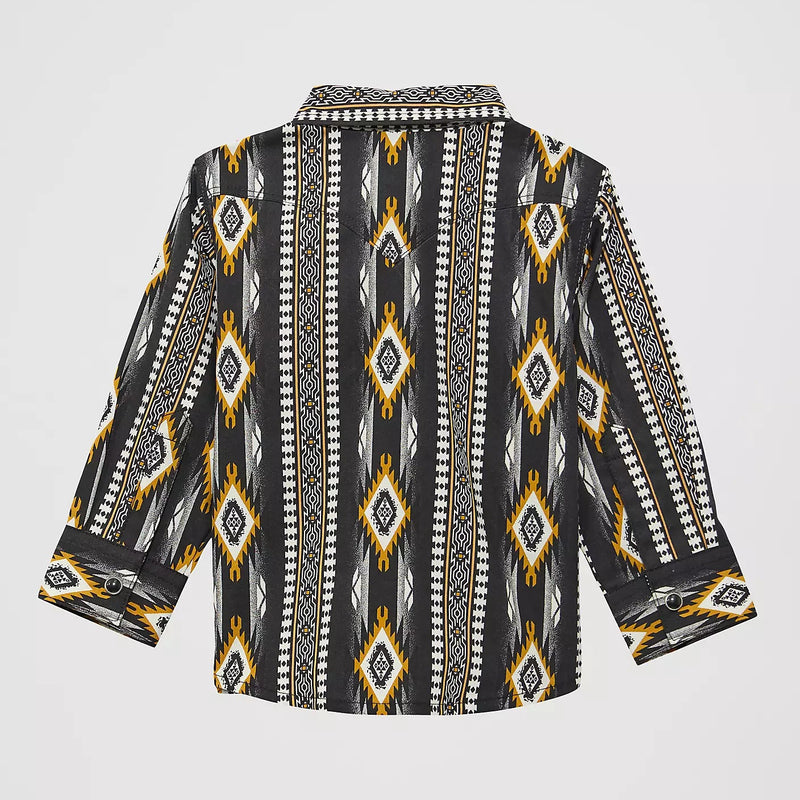 Wrangler Baby & Toddler Boy's Checotah L/S Western Snap Shirt in Crow Black