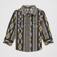 Wrangler Baby & Toddler Boy's Checotah L/S Western Snap Shirt in Crow Black
