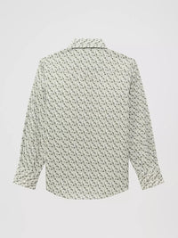 Wrangler Boy's 20X Advanced Comfort L/S Western Snap Shirt in Olive Cacti