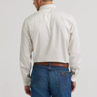 Wrangler Men's L/S Cody Johnson One Pocket Button Down Shirt in Yellow Charcoal