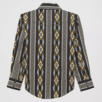 Wrangler Boy's Checotah L/S Western Snap Shirt in Crow Black
