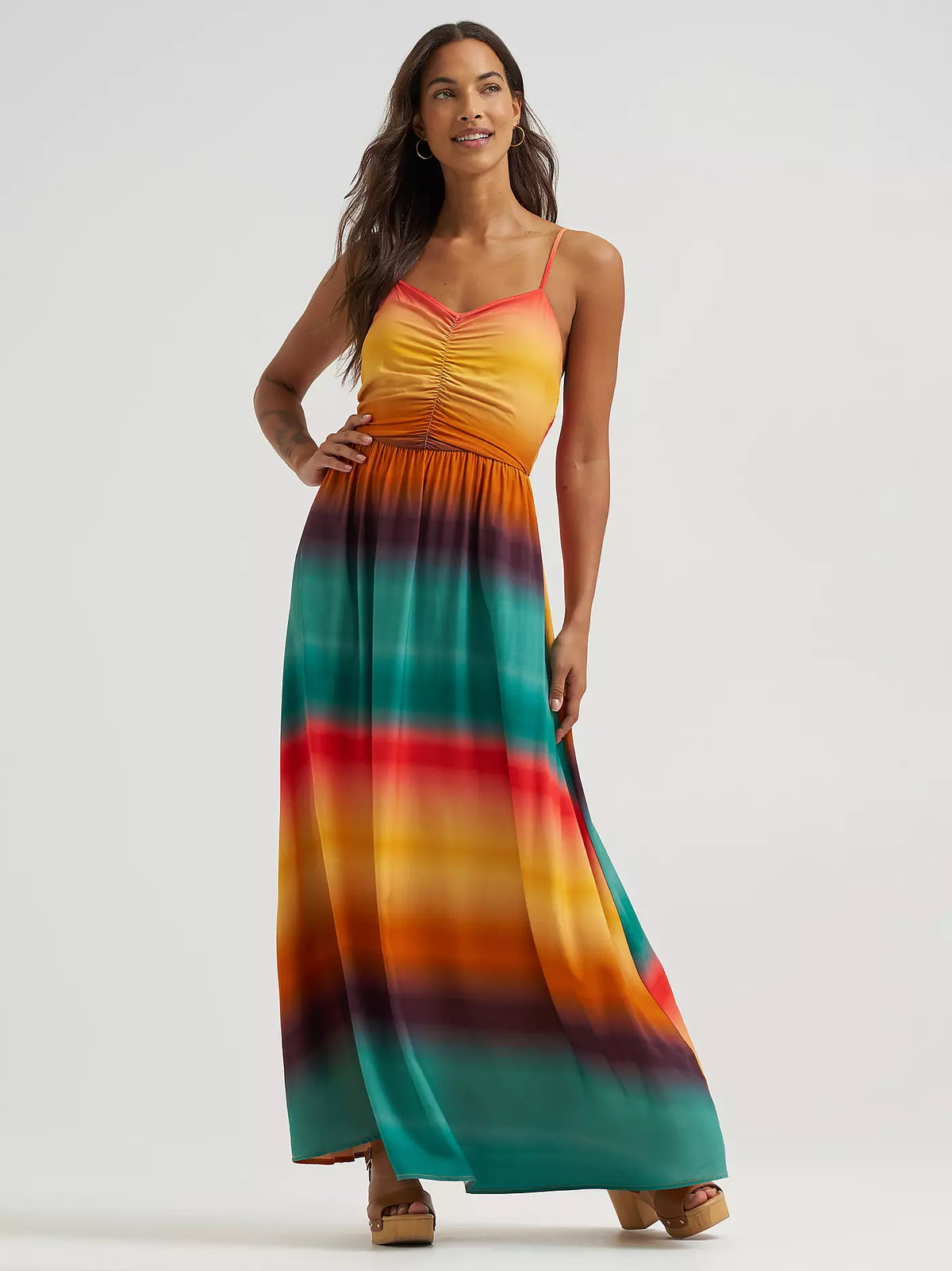 Wrangler Women's Sunny Strappy Maxi Dress in Yellow