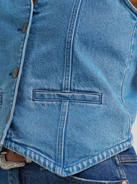 Wrangler Retro Women's Denim Vest in Light Denim