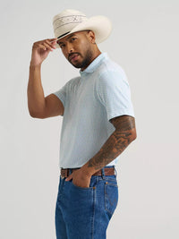 Wrangler ATG Men's Performance Polo Shirt in Daphne Print