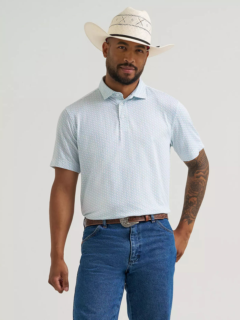 Wrangler ATG Men's Performance Polo Shirt in Daphne Print