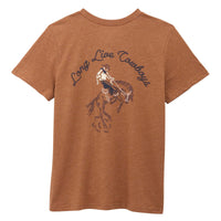 Wrangler Retro Women's S/S Long Live Cowboys Graphic Tee in Rawhide Heather