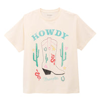 Wrangler Retro Women's S/S Howdy Boot Graphic Tee in Whisper White