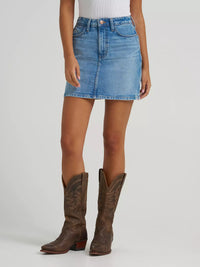 Wrangler Women's Retro Bailey Denim Skirt in Mikayla