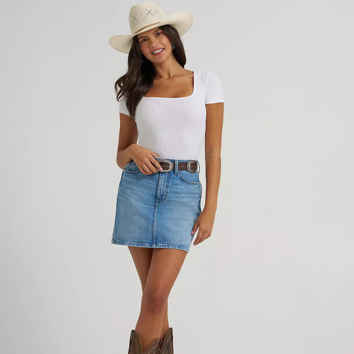 Wrangler Women's Retro Bailey Denim Skirt in Mikayla