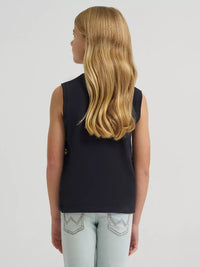 Wrangler x Lainey Wilson Girl's Cowboy Tank in Black