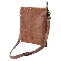 Never Mind! Western Desert Brown Genuine Leather Crossbody Bag