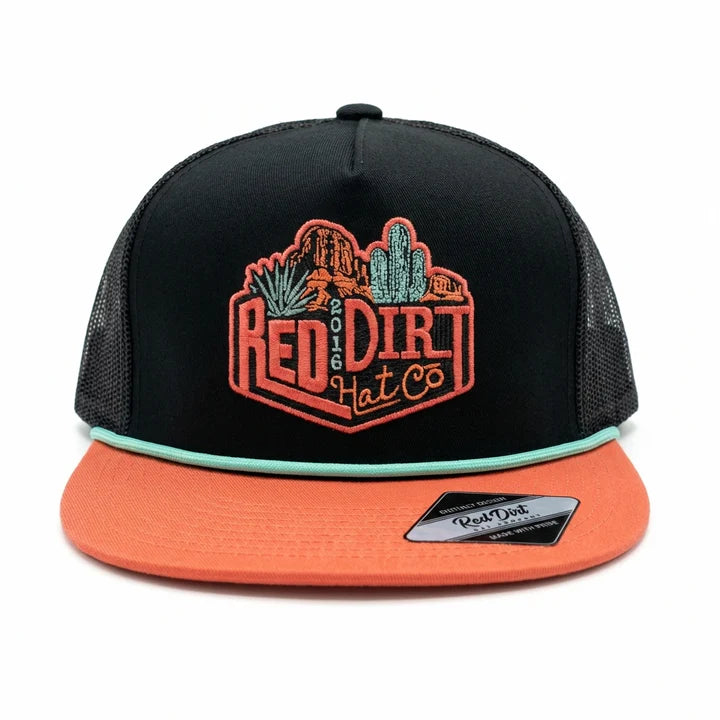 Red Dirt Hat Co. Agave Hat in Black/Coral