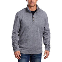 Stetson Men's Honeycomb Bonded Quarter Button Sweater in Gray