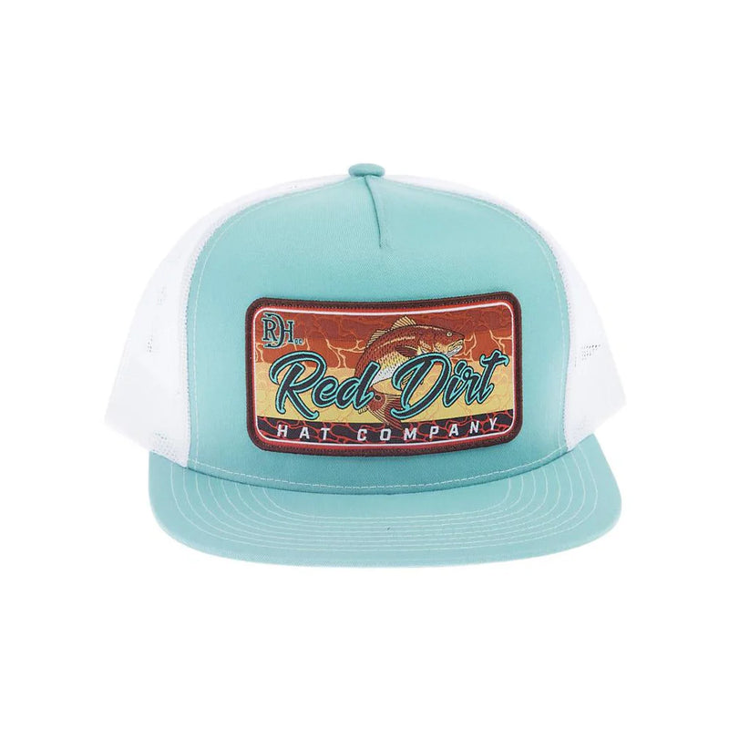 Red Dirt Hat Co. Red Fish Hat in Turquoise/White