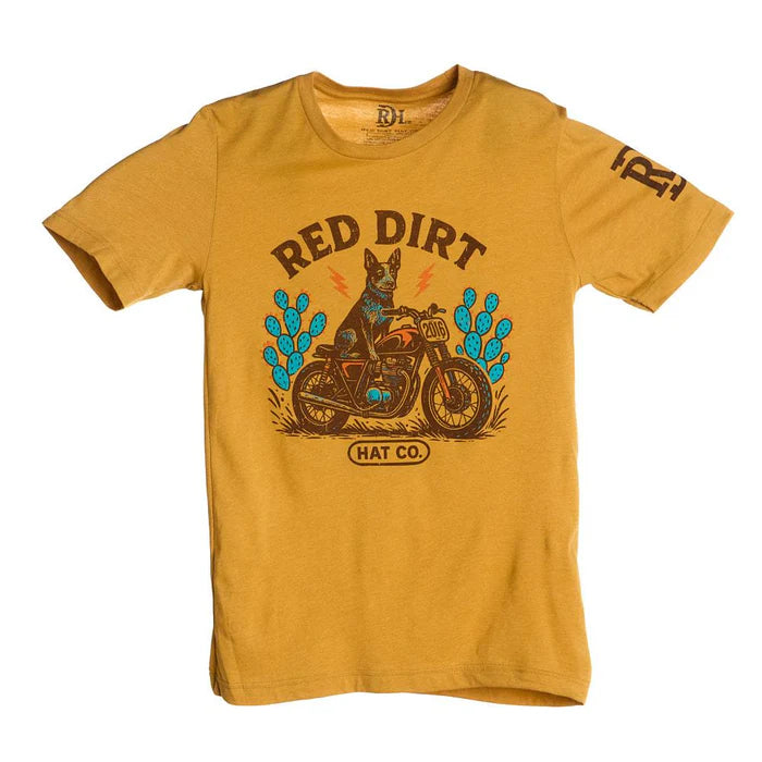 Red Dirt Hat Co. "Highway Heeler" Graphic T-Shirt in Mustard