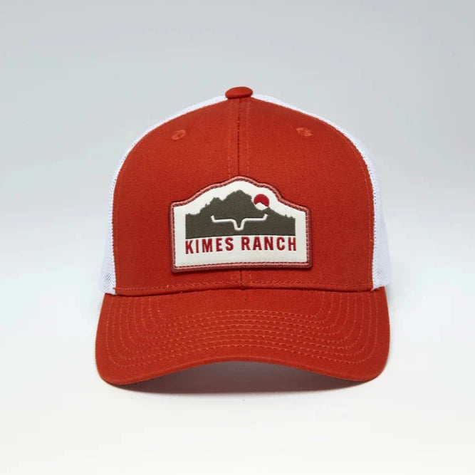 Kimes Ranch Camelback Ball Cap in Burnt Orange & White