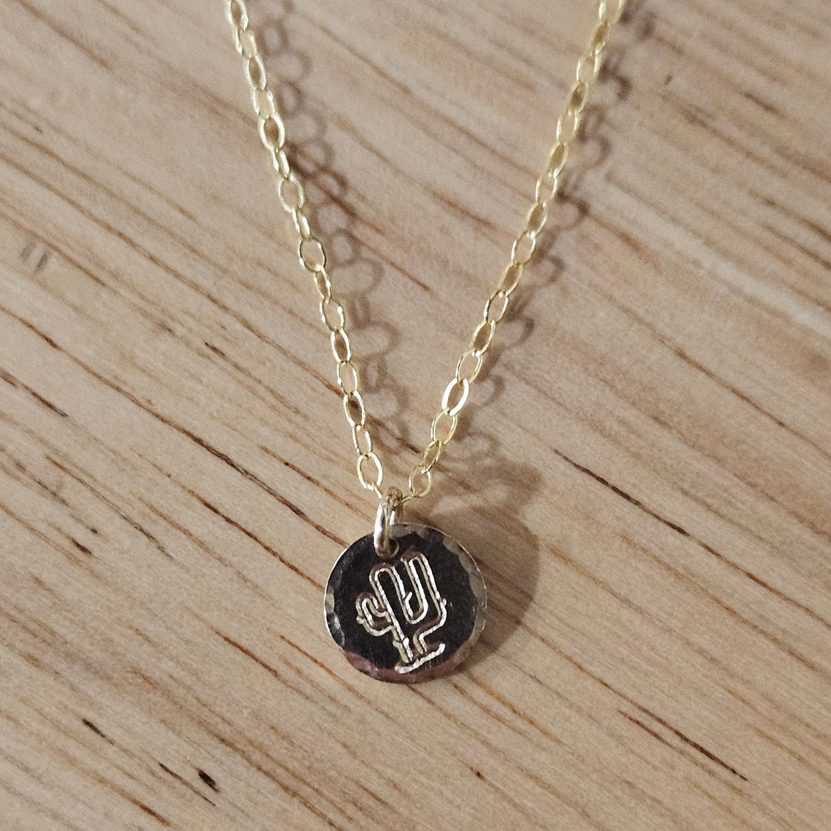 Derive 14k Gold Filled Cactus Mini Coin Necklace