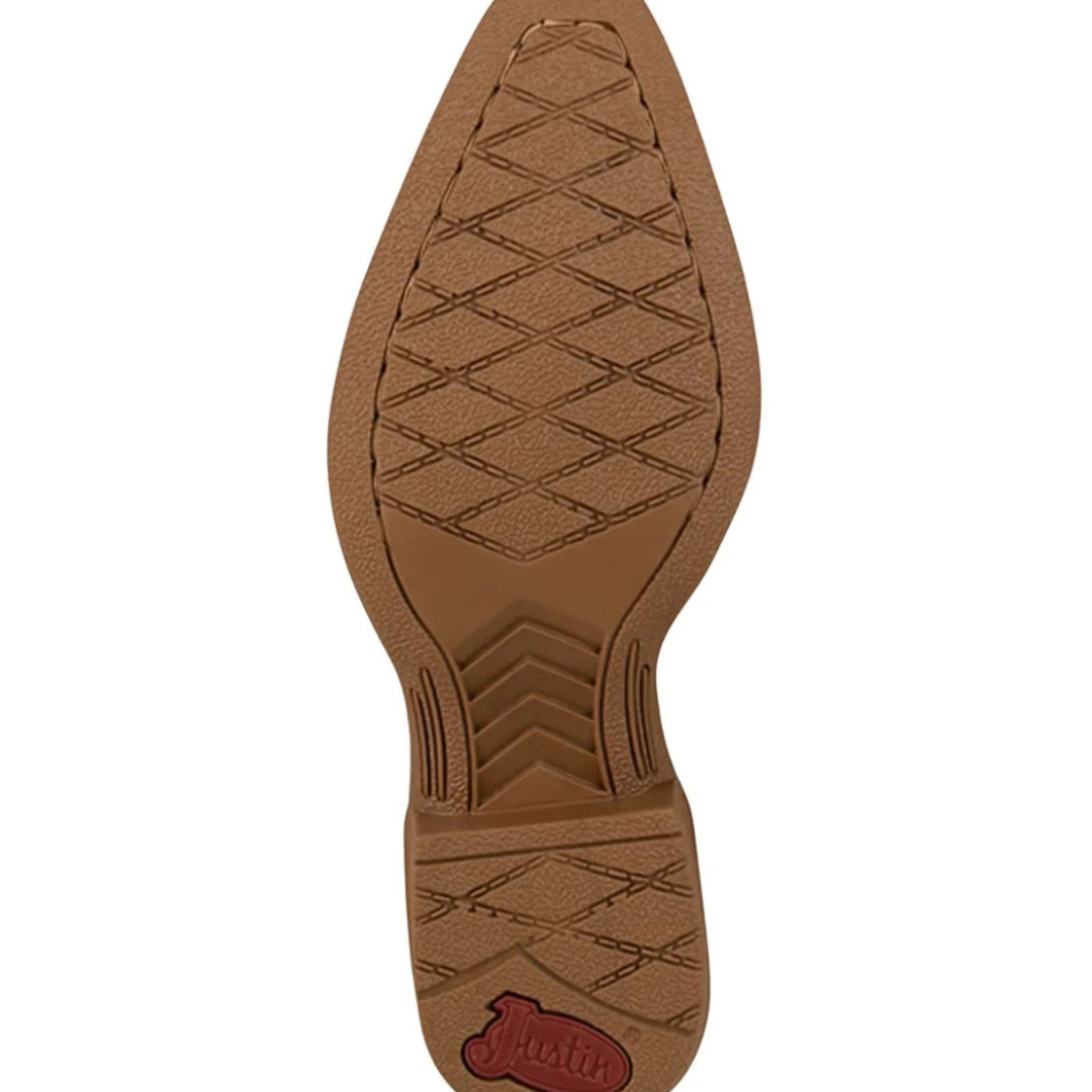 Justin Girl's Whinny Western Boots in Cognac Water Buffalo