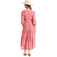 Panhandle Slim Women's Floral Paisley Dress in Coral