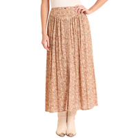 Panhandle Slim Women's Tooled Print Maxi Skirt in Tan