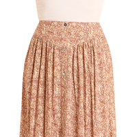 Panhandle Slim Women's Tooled Print Maxi Skirt in Tan