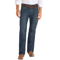 Rock & Roll Denim Men's Double Barrel Straight Leg Bootcut Jeans in Medium Wash
