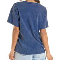 Women's Rock & Roll Denim Wild & Western Rodeo Graphic Tee in Blue