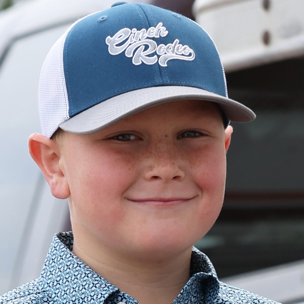 Cinch Youth Boys Trucker Cap in Teal