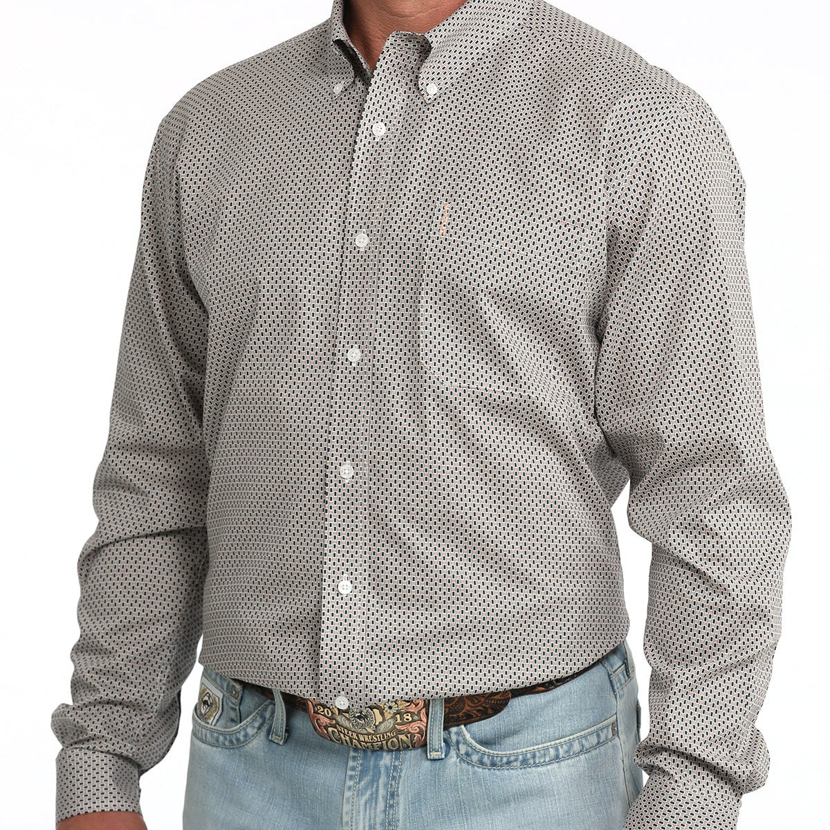 Cinch Men's L/S Modern Fit Western Button Down Shirt in Multi