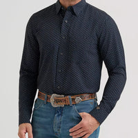 Wrangler Men's L/S Cody Johnson Performance Button Down Shirt in D Spots