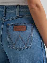 Wrangler Retro Women's Bailey High Rise Wide Leg Cuffed Jean in Melina