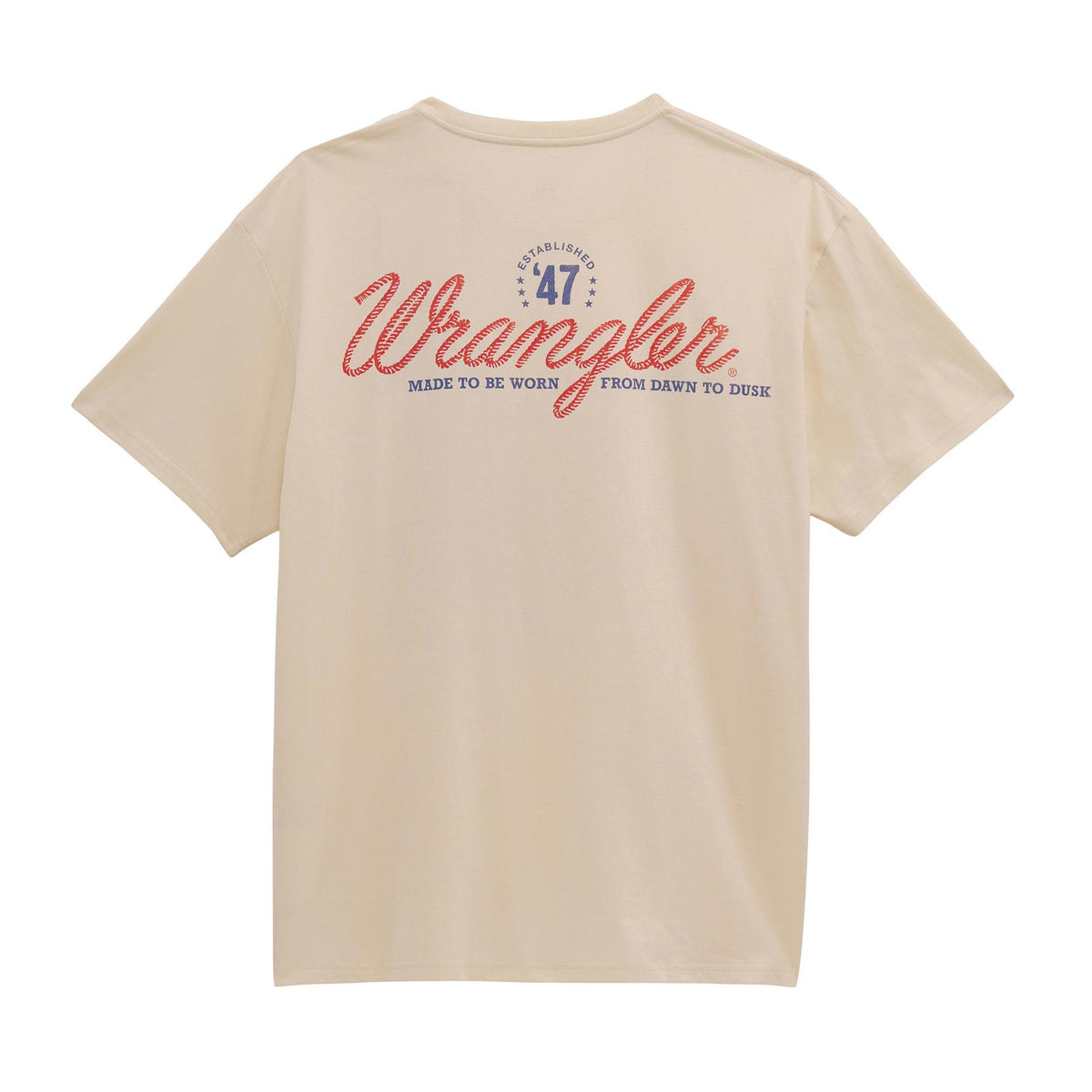 Wrangler Men's American Cowboy Graphic T-Shirt in Antique White