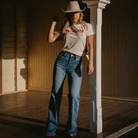 CC Western Women's Signature Ace High Rise Relaxed Wide Leg Jean in Dark Wash