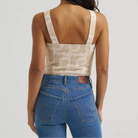 Wrangler Women's Jacquard Corset Top in Beige