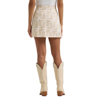 Wrangler Women's Jacquard Wrap Mini Skirt in Beige