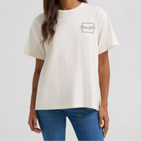 Wrangler Retro Women's S/S Wild Free Graphic Tee in Egret