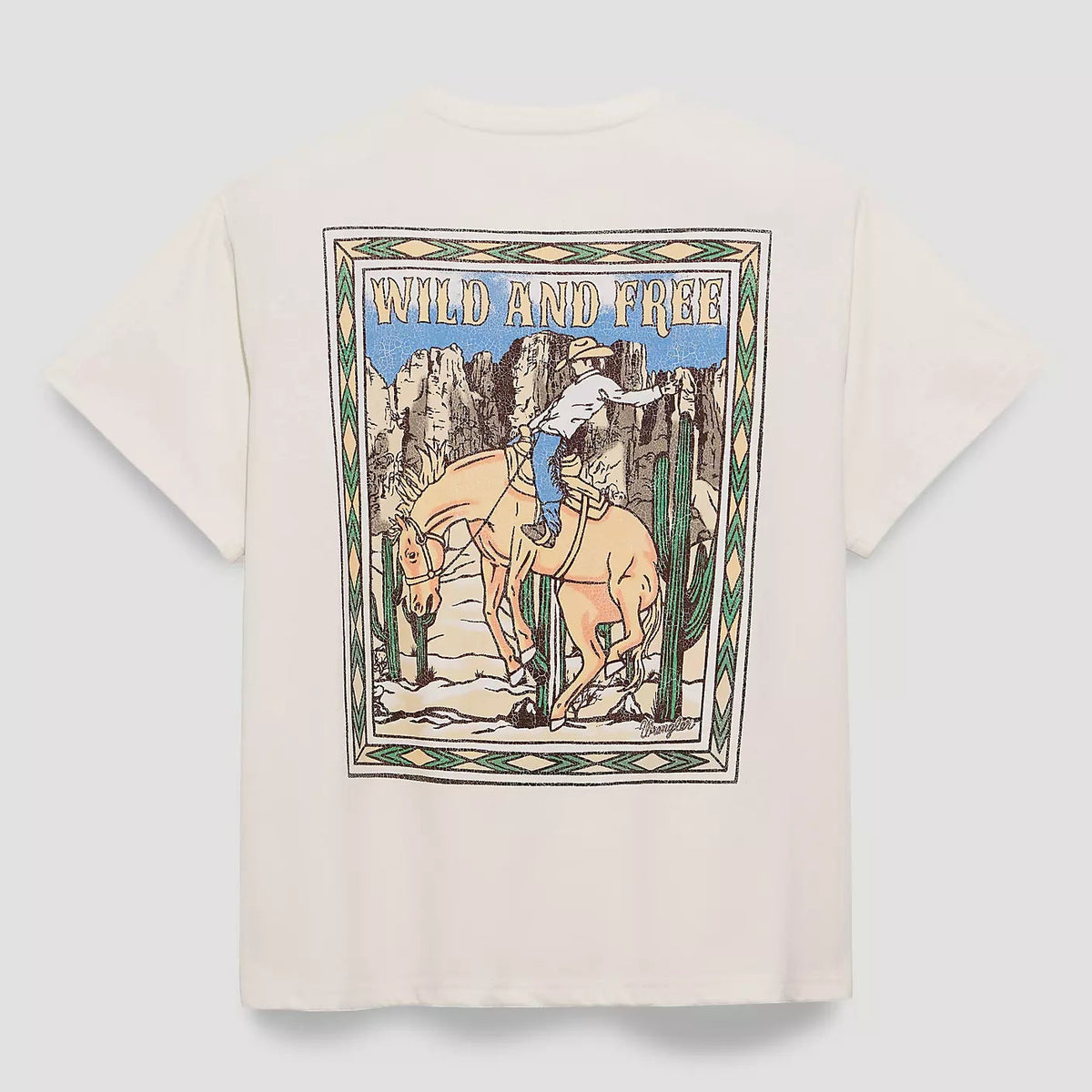 Wrangler Retro Women's S/S Wild Free Graphic Tee in Egret