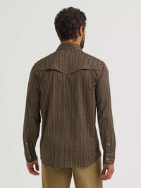 Wrangler ATG Men's L/S Technical Shirt in Turkish Coffee
